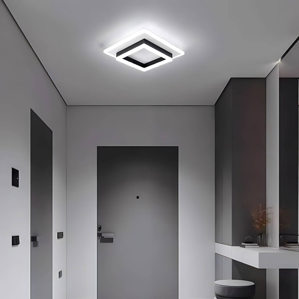 Valmere Axis LED Ceiling Light – Modern Geometric Flush Mount (6500K)