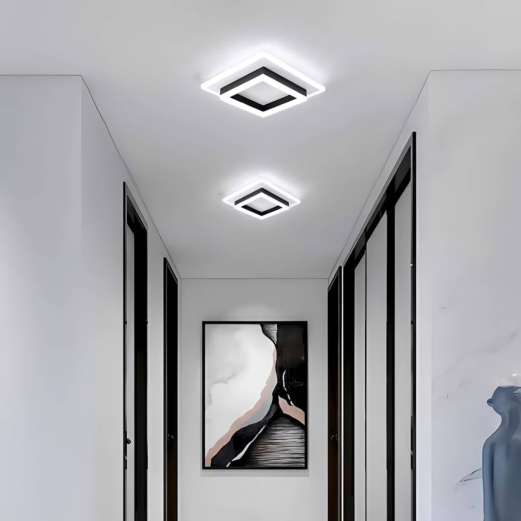 Valmere Axis LED Ceiling Light – Modern Geometric Flush Mount (6500K)