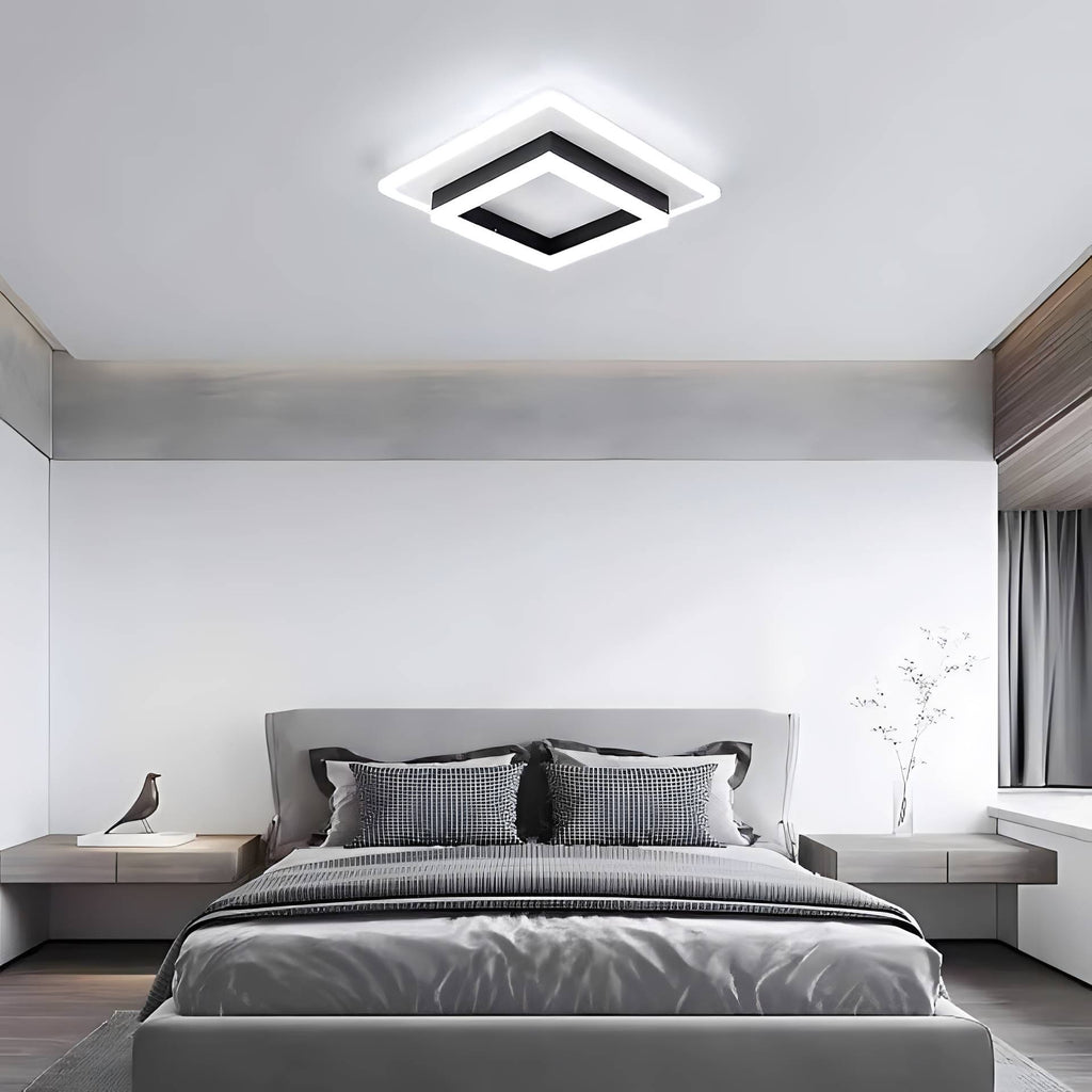 Valmere Axis LED Ceiling Light – Modern Geometric Flush Mount (6500K)