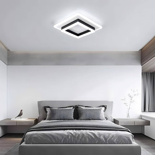 Valmere Axis LED Ceiling Light – Modern Geometric Flush Mount (6500K)